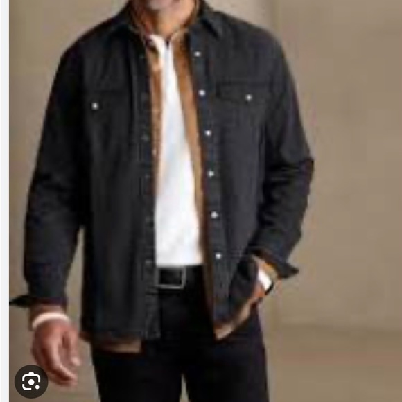 HOST PICK! NWT BANANA REPUBLIC - MEN- CORBEL DENIM WESTERN SHIRT - XXL. - Picture 2 of 12